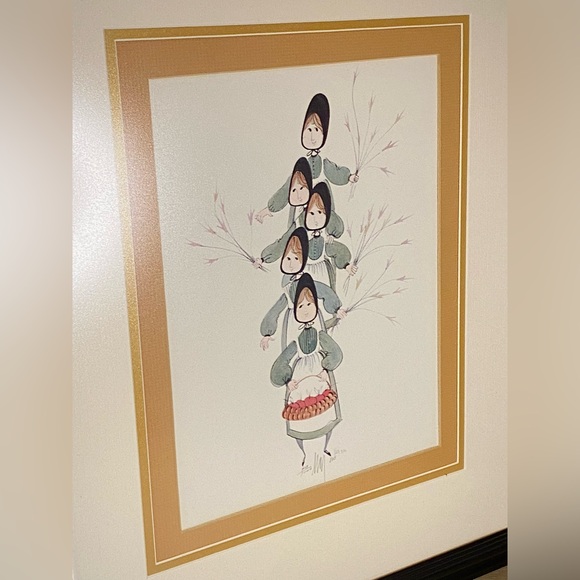 P Buckley Moss Framed Print - Girls In Green (1983) (#403/1000) - Picture 11 of 11